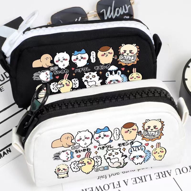 Ji Yi Ka Wow Pencil Case Ins High-Looking Student Cute Japanese Cartoon Stationery Bag Large Capacity Storage Bag - Image 2