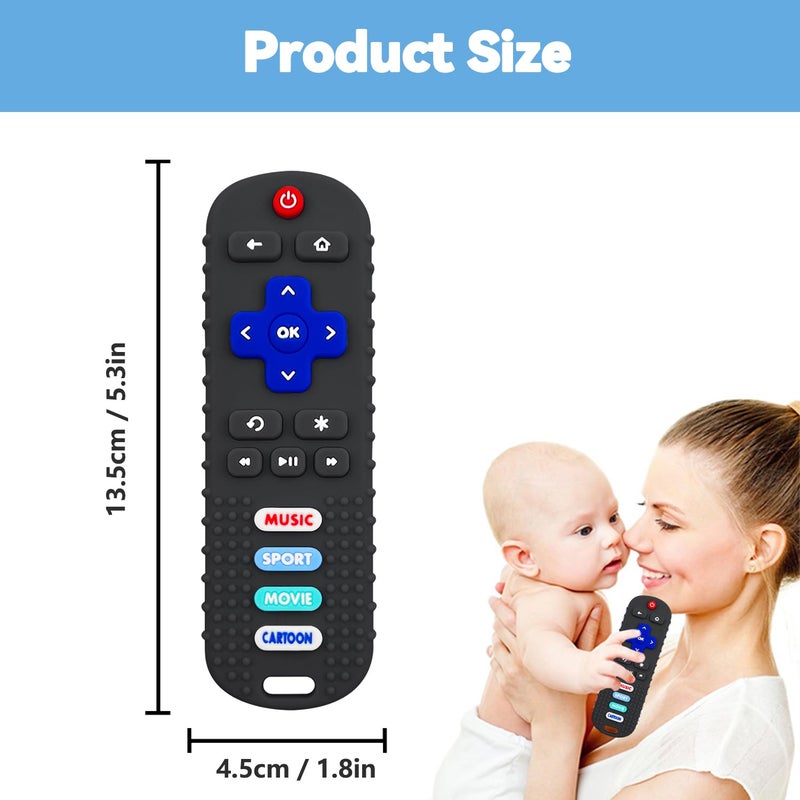 SOLIFEGOBLE 2 Pack Baby Infant Teething Toys for Babies 336 Months Remote Control Teether for BabyRemote Teething Toys for Babies 06 Months - Image 2