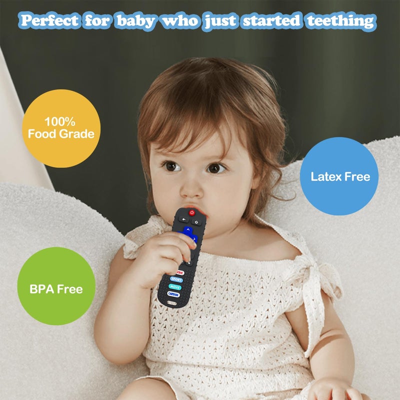 SOLIFEGOBLE 2 Pack Baby Infant Teething Toys for Babies 336 Months Remote Control Teether for BabyRemote Teething Toys for Babies 06 Months - Image 3