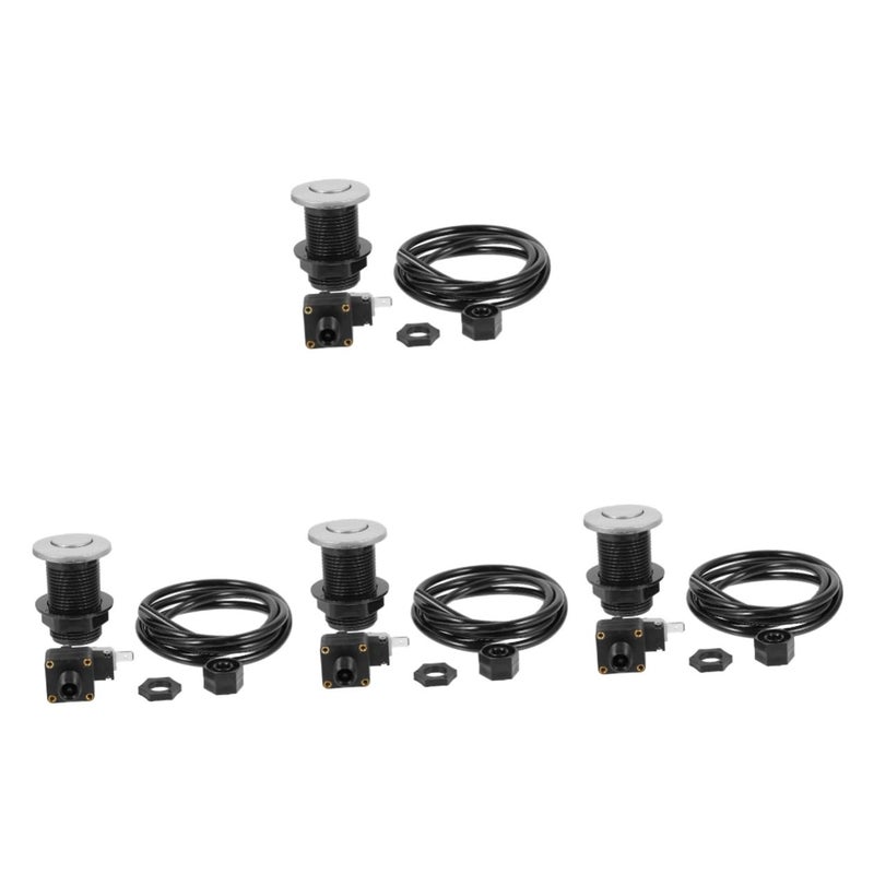 4 Sets Pneumatic Button Kit for Garbage Disposal Easy to Install Food Waste Disposal Accessory - Image 2