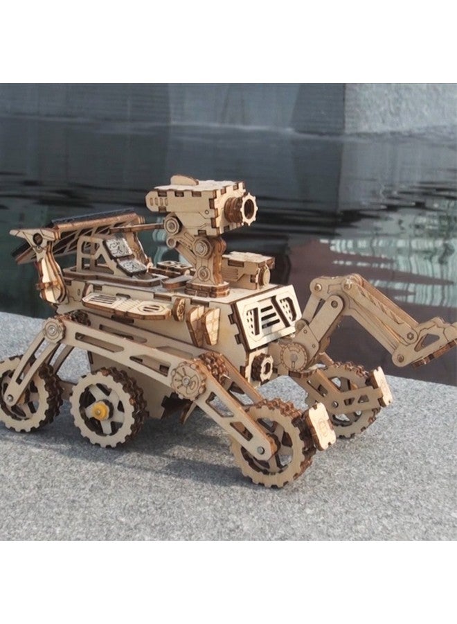 ROKR Assemble Solar Energy Powered Cars-Moveable 3D Wooden Puzzle Toys-Funny Teaching Educational-Home Deco-Model Building Sets-Best Christmas,Birthday Gift For Boys,Children,Adult (Curiosity Rover) - Image 2