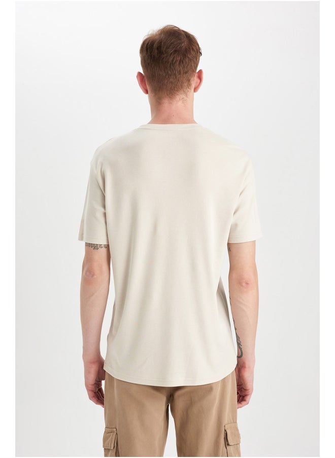 DeFacto - Man Regular Fit Crew Neck Short Sleeve Knitted T-Shirt - Image 1