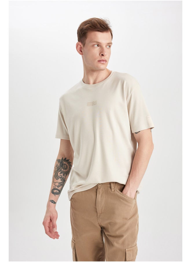 DeFacto - Man Regular Fit Crew Neck Short Sleeve Knitted T-Shirt - Image 1