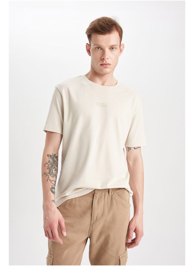 DeFacto - Man Regular Fit Crew Neck Short Sleeve Knitted T-Shirt - Image 1