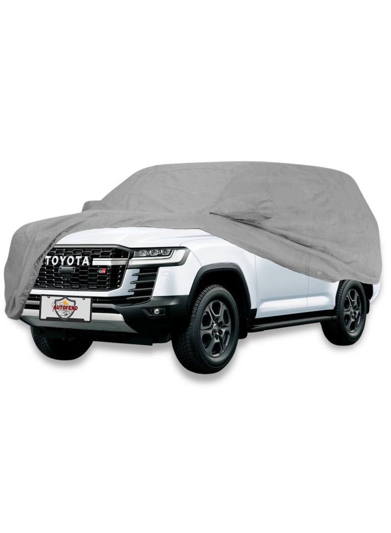 Zipporah All Weather Premium Lightweight 6-Layers Protective Car Cover 210T Compatible for 2003-2025 Toyota Land Cruiser and Lexus LX  with Left Driver Side Door Zipper, Security Lock and Mirror Pockets - Image 1