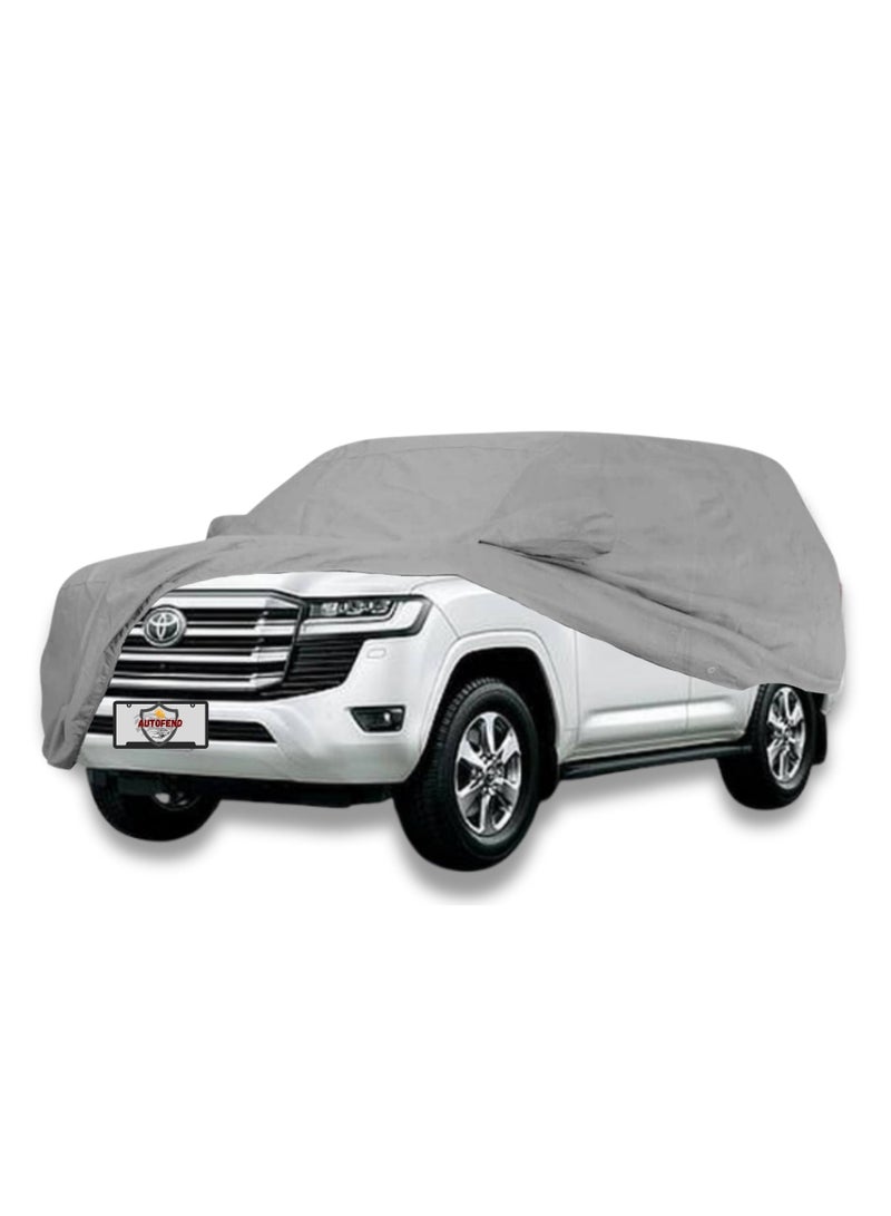 Zipporah All Weather Premium Lightweight 6-Layers Protective Car Cover 210T Compatible for 2003-2025 Toyota Land Cruiser and Lexus LX  with Left Driver Side Door Zipper, Security Lock and Mirror Pockets - Image 2