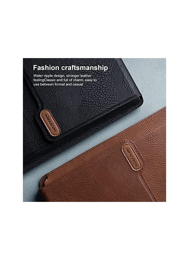 13 inch Laptop Sleeve Case Laptop Stand Adjustable, Computer Shock Resistant Bag with Mouse Pad for 13" MacBook Pro and MacBook Air, XPS 13, Surface Book 13.5", 12.9" New iPad Pro, Brown
