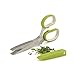 RSVP International RSVP International (SNIP) Stainless Steel 5 Blade Herb Scissors, Green/White | Cut, Chop, Mince & Snip Herbs | Easy &  - Image 2
