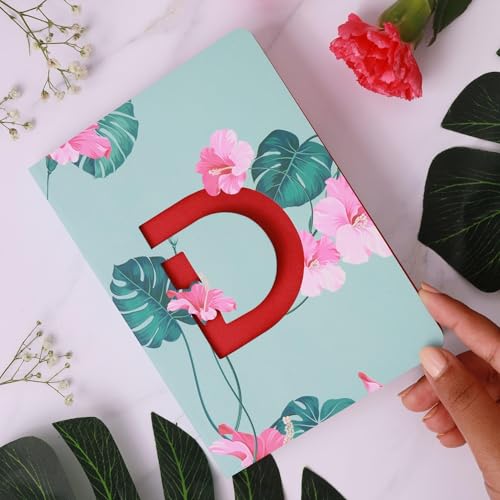 DOODLE Initial D Lasercut Diary Soft Bound Notebook, B6 (6.69 X 4.72 X 0.5 Inches), 192 Pages, 80 GSM, Gift for Girls - Image 1