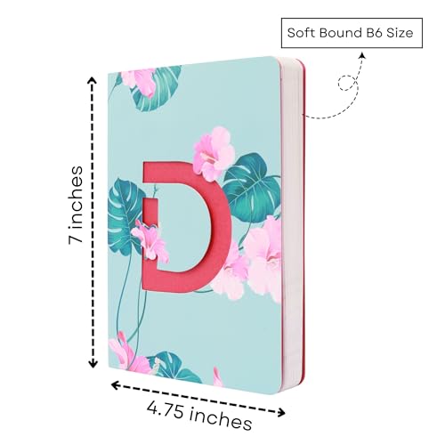 DOODLE Initial D Lasercut Diary Soft Bound Notebook, B6 (6.69 X 4.72 X 0.5 Inches), 192 Pages, 80 GSM, Gift for Girls - Image 2