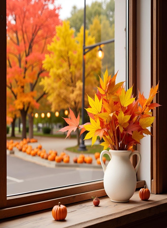 LUKA Antique Ceramic Vase with 2 Handle,6.7 inches Rustic Vase Minimalist Decor, Decorative Vases for Home Decor, Table, Living Room, Shelf, Christmas Decoration(Small,White) - Image 4