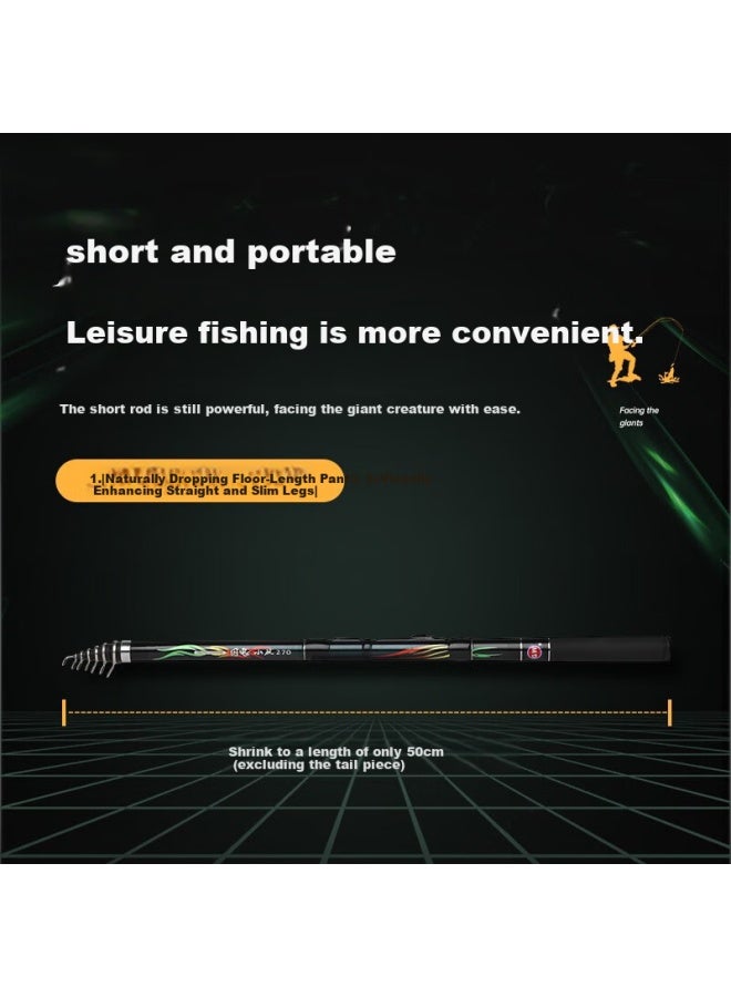 Gw Fishing Rod, 2.7 Meters, Lightning Small Rock Short Section Rock Rod, Sliding Float Rock Fishing Rod, Ultra-light And Ultra-hard, Hand And Sea Dual-use Casting Rod, Fishing Tackle - Image 3
