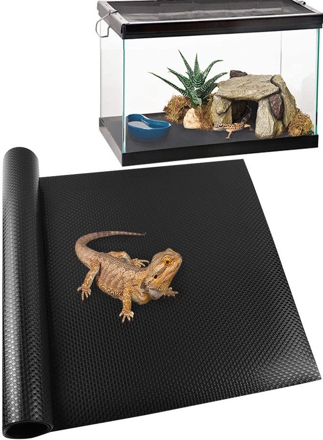 TCYPUHL Reptile Carpet, Reptile Mat, Bearded Dragon, Leopard Gecko Substrate,Bearded Dragon Tank Flooring, Snake,Tortoise Bedding, Bearded Dragon Tank Accessories (18"X 79", 1 PCS Thicker Mat) - Image 1