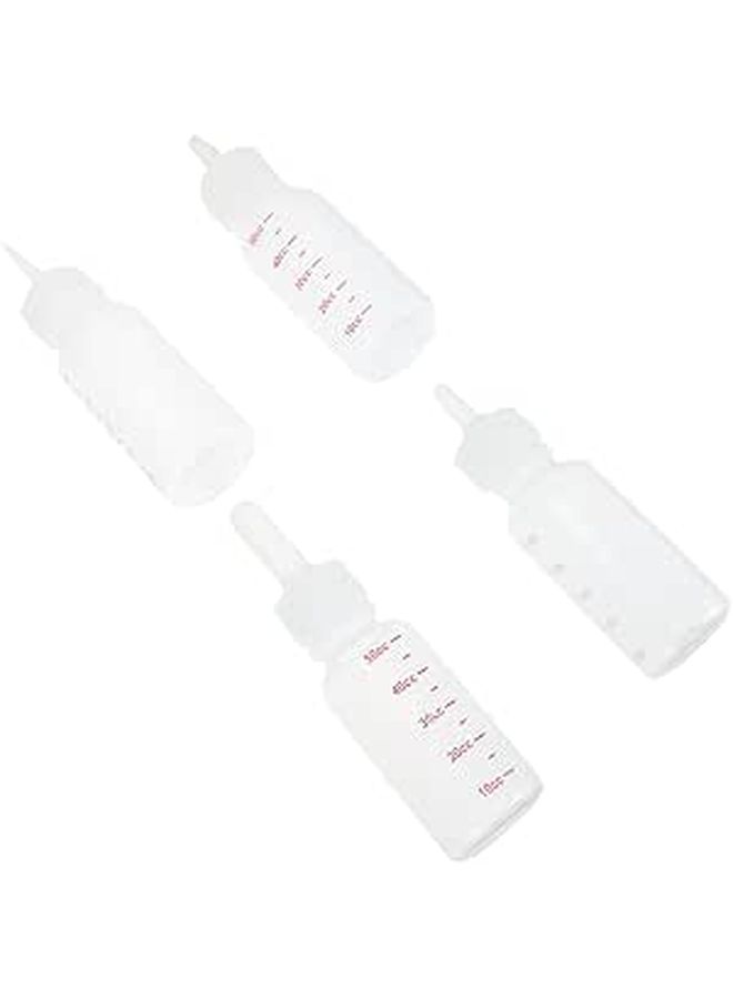 4Pcs Pet Nursing Bottle Set For Puppies Kittens Easy Food Intake Control - Image 1