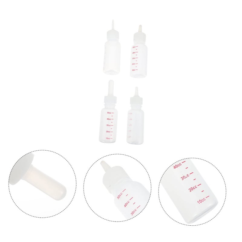 4Pcs Pet Nursing Bottle Set For Puppies Kittens Easy Food Intake Control - Image 5