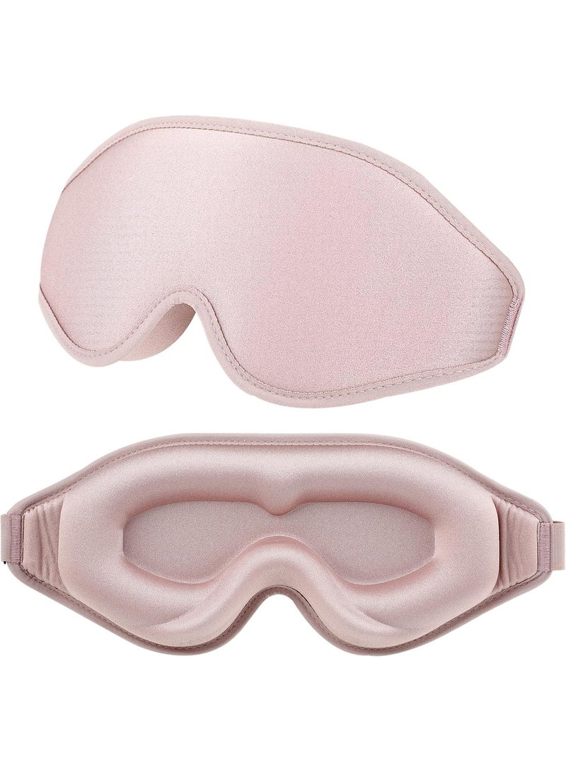 kunshao Silk Sleep Mask 3D Stereo Deep Sleep Eye Mask Comfortable Adjustable Cute Block Out Light Eye Covers for Man and Woman All Night Sleep - Image 4