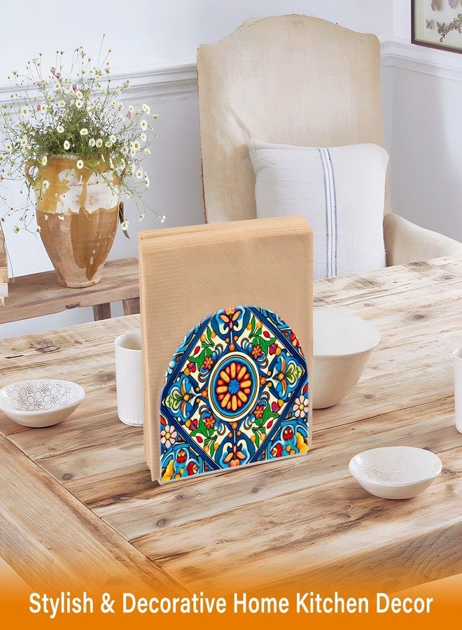 SDMKA Colorful Mexican Style Napkin Holder, 1 Pack Acrylic Napkin Dispenser, Modern Decorative Accessory for Table, Kitchen, Countertop - Image 5