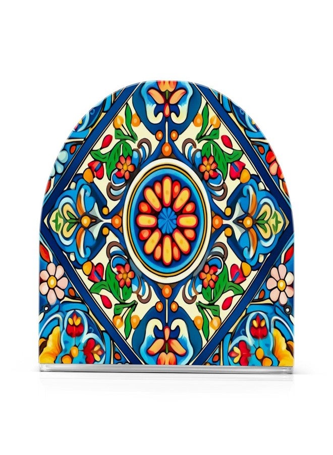 SDMKA Colorful Mexican Style Napkin Holder, 1 Pack Acrylic Napkin Dispenser, Modern Decorative Accessory for Table, Kitchen, Countertop - Image 1