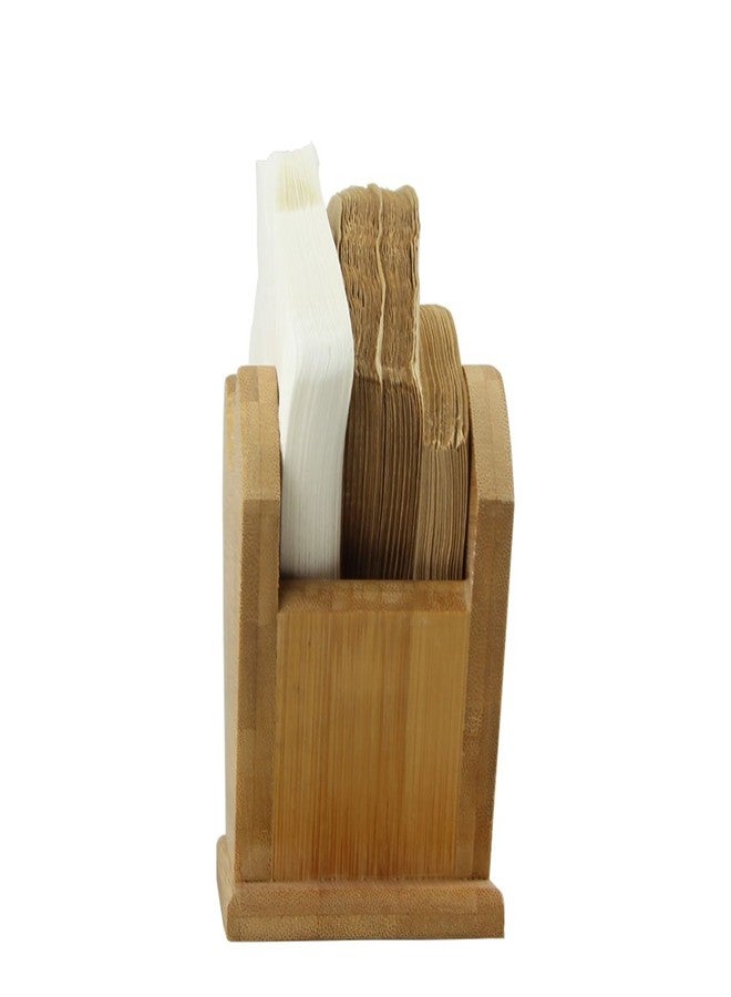 Unibene Bamboo Coffee Filter Holder, Renewable Stand Container Dispenser Rack Shelf for Square Cone-shaped and Flat-bottomed Pour Over Paper Filters - Image 5