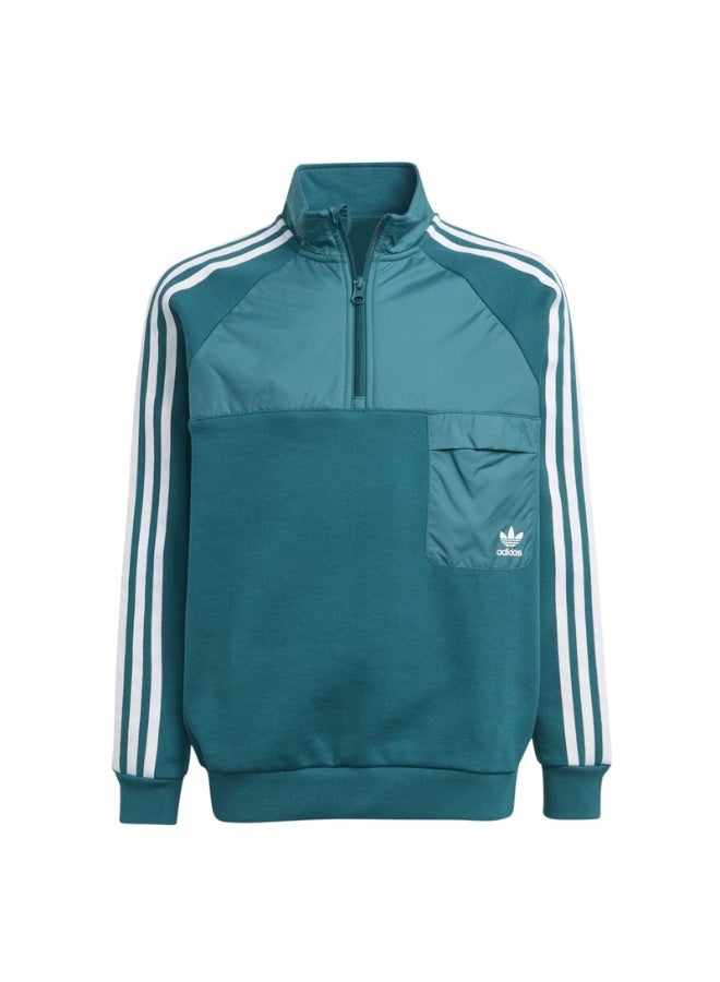 Adidas adidas HZ CREW Blue Originals Kids SWEATSHIRTS  - Image 2