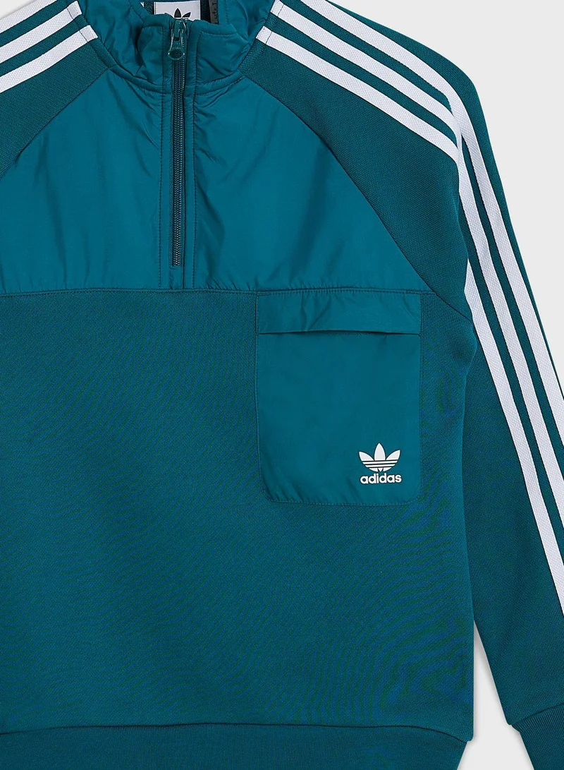 Adidas HZ CREW Blue Originals Kids SWEATSHIRTS