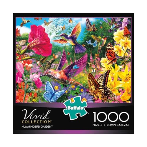 Buffalo Games Hummingbird Garden Jigsaw Puzzle from The Vivid Collection 1000 Piece