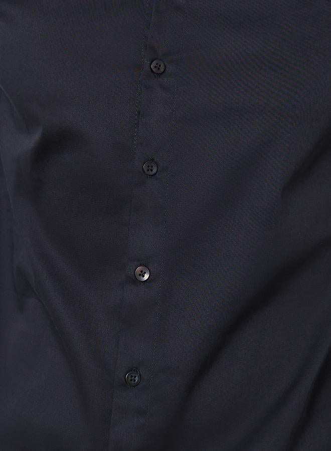 ستايلي قميص ساتان بأكمام طويلة وقصة ضيقة - Image 3