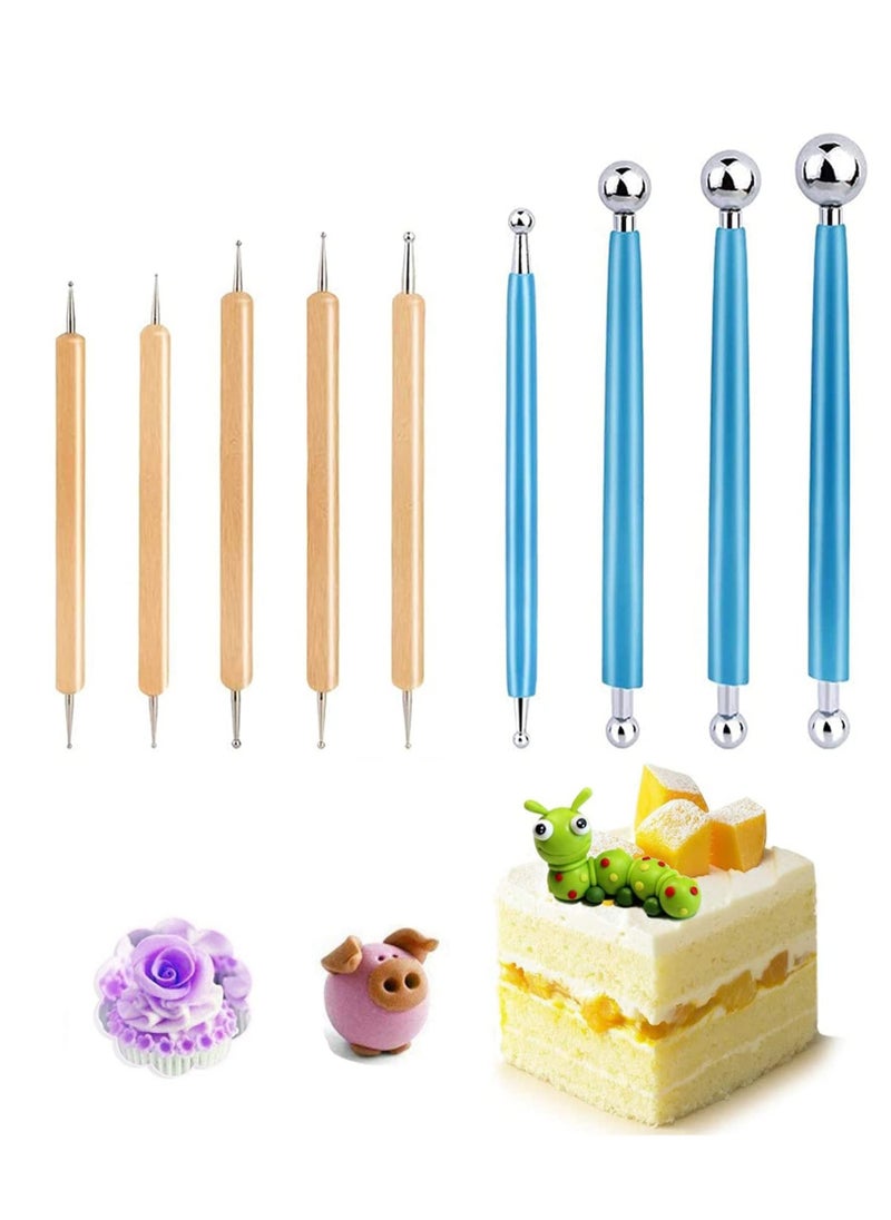 SYOSI Dotting Tools Ball Styluses Pen Set for Rock Painting, Pottery Clay Modeling Embossing Nail Art Flower Decorating Sugar Craft Model DIY Tool 9 PCS  - Image 1