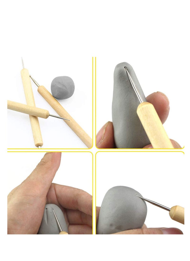 SYOSI Dotting Tools Ball Styluses Pen Set for Rock Painting, Pottery Clay Modeling Embossing Nail Art Flower Decorating Sugar Craft Model DIY Tool 9 PCS  - Image 2