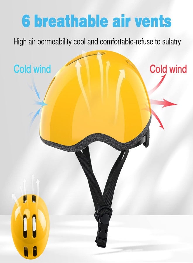 Petimini Toddler Kids Bike Scooter Helmet for 2 3 4 5 6 7 8 Years Old Boys Girls Baby Children Bicycle Hat Cap, Safety Cycling Skating Helmet, Yellow - Image 4