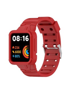 For Xiaomi Poco Watch Silicone Integrated Watch Band Red