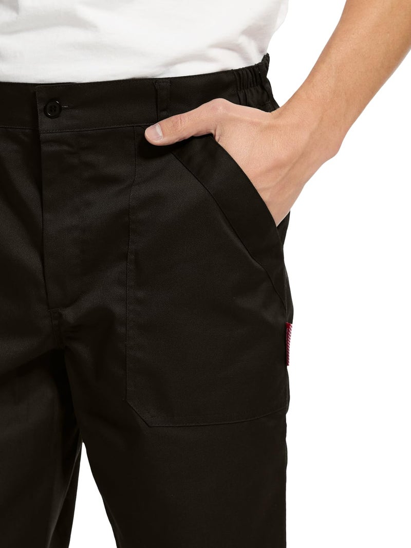 WORK IDEA Men's Relaxed Fit Work Pants Lightweight for Painter, Decoration, Black, XL - Image 3