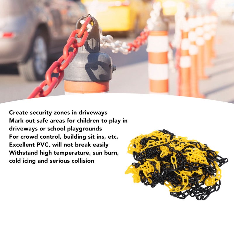 Traffic Chain: Universal Size Flexible Cuttable PVC Material - Durable Stable Crowd Control for Gardens Parking Lots Road Controls Building Squares Driveways Playgrounds - Image 5