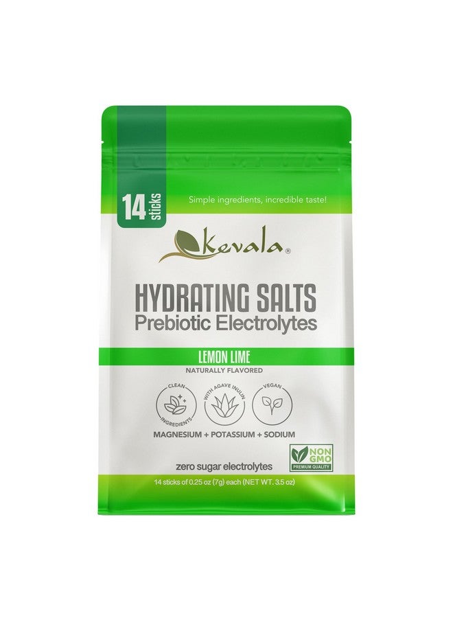 Kevala مسحوق الكهارل كيفالا - عبوات ترطيب بدون سكر مع إنولين الأغاف البريبايوتيك، ليمون ليم، 14 حبة - Image 2