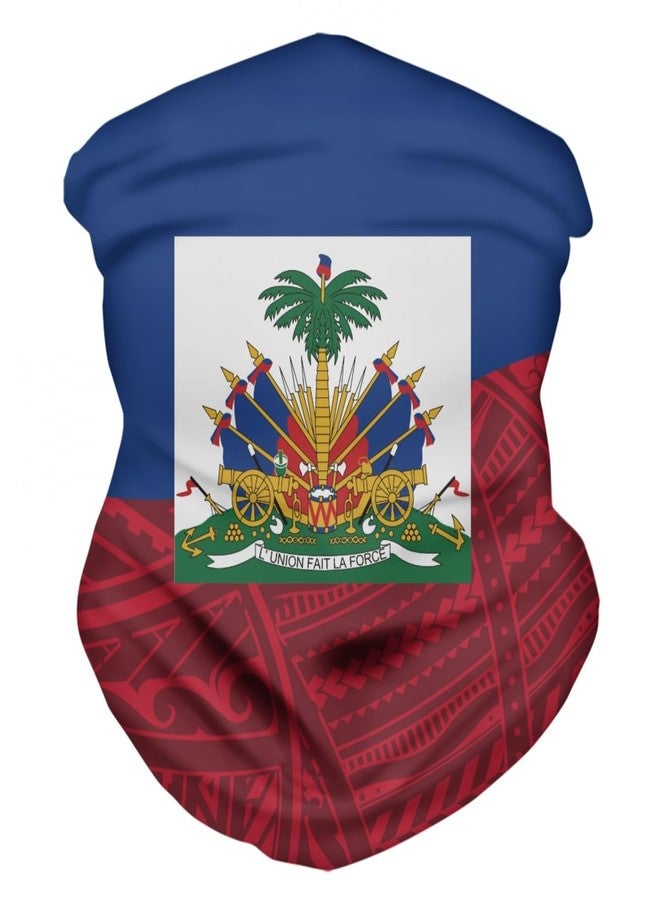 GLUDEAR Flag Seamless Bandana Headband Headwear Balaclava Head Wrap Scarf Neck,Haitian Flag Polynesian Haiti - Image 5