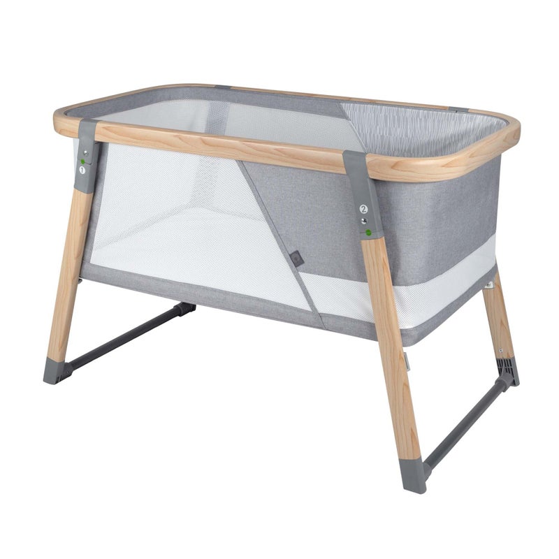 Boppy Travel Bassinet Lightweight and Portable Bassinet Wipeable Mattress Pad Includes Two Mattress Covers AntiTilt Anchors and Mesh Sides No Assembly Required Gray Pickup Sticks