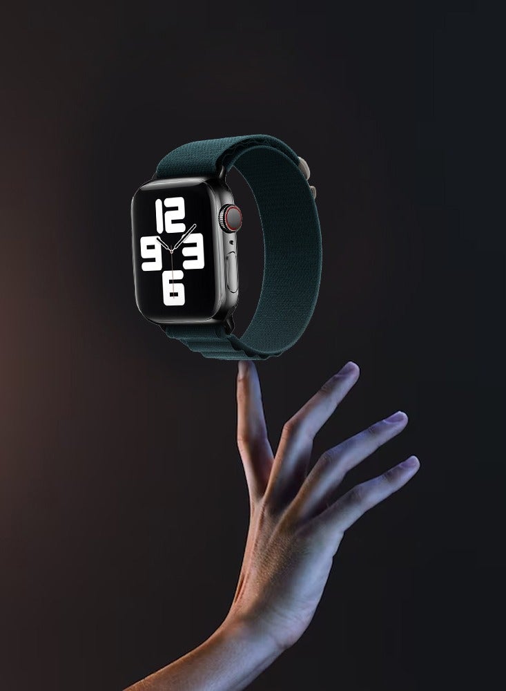CATANES Alpine Loop Band for Apple Watch Band 38mm 40mm 41mm 42mm (Series 10) Adjustable with Metal G-Hook Strap Dark Green  - Image 5