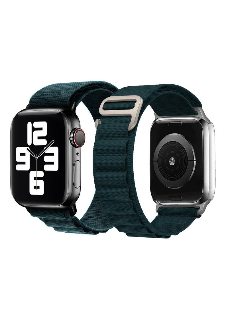 CATANES Alpine Loop Band for Apple Watch Band 38mm 40mm 41mm 42mm (Series 10) Adjustable with Metal G-Hook Strap Dark Green  - Image 3