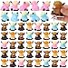 Guiqulai 50 Pcs Highland Cow Rubber FigurinesMini Rubber Cows Bath Float Squeaky Highland Cow Toys for Baby Shower Birthday Gift 2x2x18 inches - Image 2
