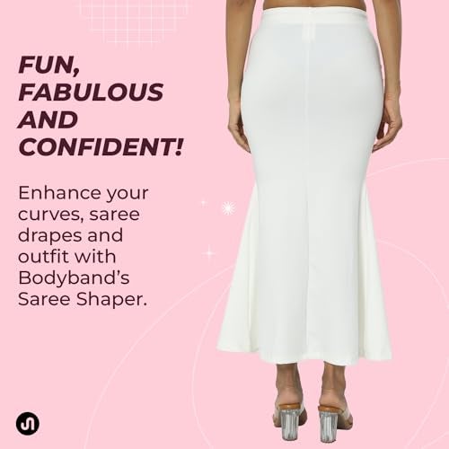 Bodyband Polyester Saree Shapewear Petticoat Smooth Curve Peticote In Party Saree Shaper For Women,Ladies-(White-3Xl) - Image 2