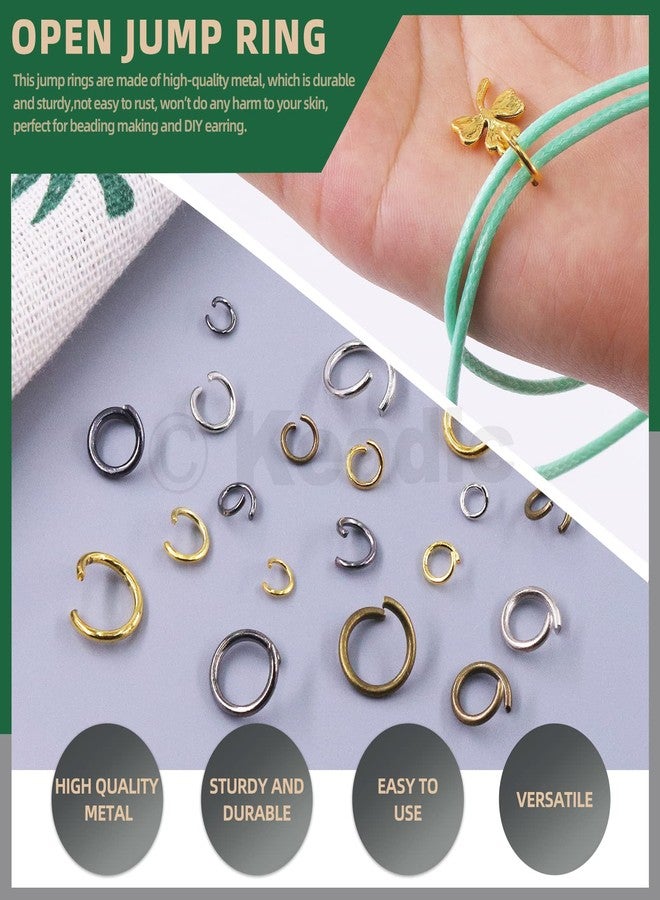 Keadic 1413Pcs 4/5/6/8/10mm Open Jump Rings Assortment Set with Charm Pendant Lobster Clasps and Jewelry Pliers, Jewelry Making Supplies Findings for Necklace Earring Choker Repair - Image 3