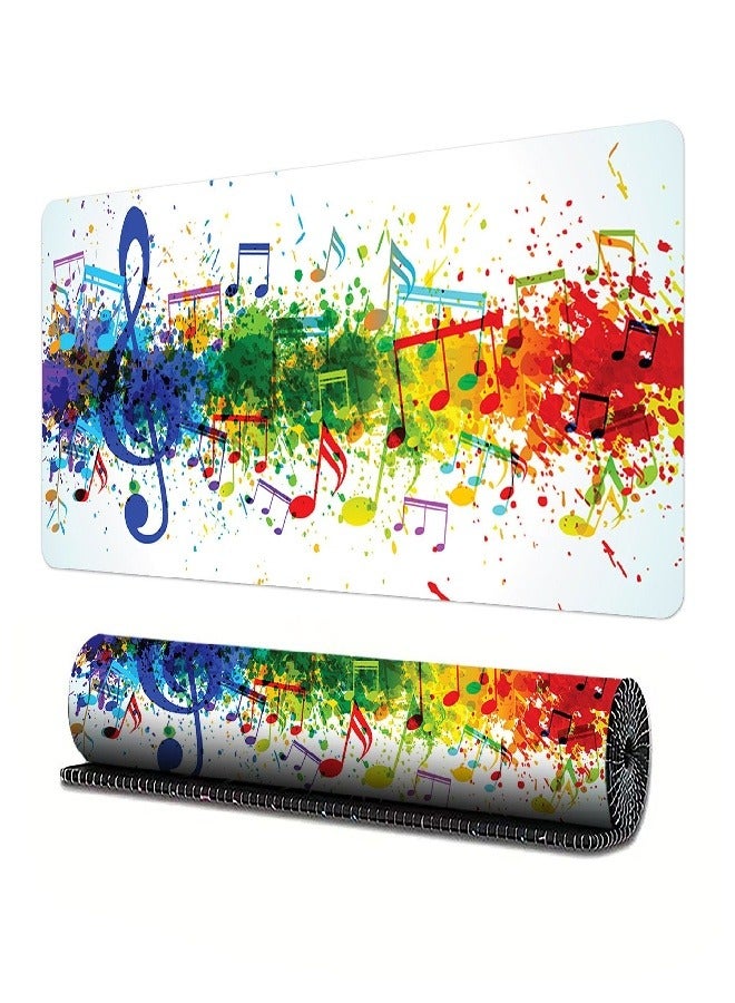 Extended Big Mouse Pad Large,100cm X 50cm X 0.3cm ,XL Gaming Mouse Pad Desk Pad,Computer Keyboard Mouse Mat Mousepad ,Music Symbol Patterns