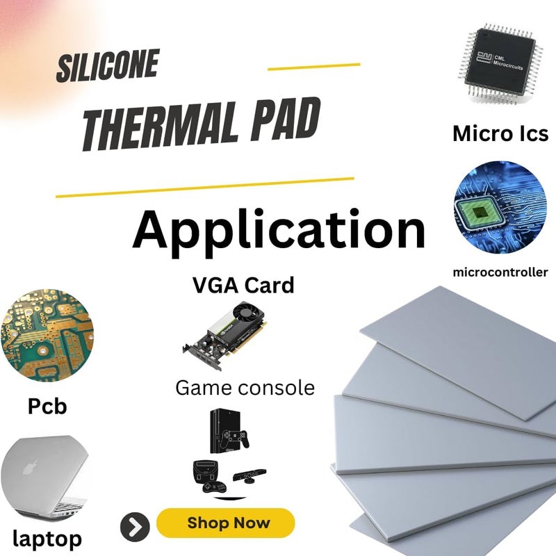 TRUEBOND 12W/mk(Thermal Conductivity) Thermal Pad 100x100x1mm. Excellent Heat Conduction, Ideal Gap Filler. Grey - Image 2