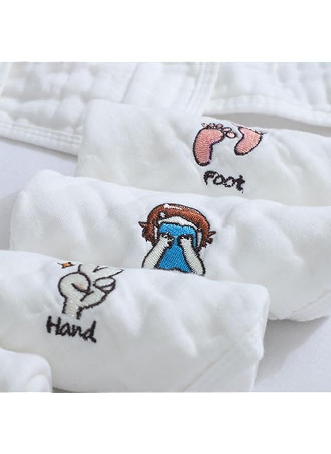 erorex Baby Washcloths 10 Pack Muslin Cotton Towels Natural Cotton Baby Wipes Soft Newborn Baby Face Towel  - Image 3