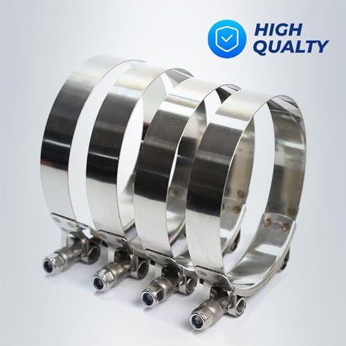 Torque خراطيم هواء شحن السيليكون TORQUE 2PCS 3 1/2" x 6 3/8" مع مجموعة مشابك T-Bolt، 3.5 بوصة ID توربو، مجموعة خراطيم سحب الهواء والمبرد (تحل محل فولفو 20550690، 70396458، ماك 45MD384M) - Image 3