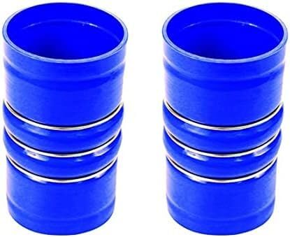 Torque خراطيم هواء شحن السيليكون TORQUE 2PCS 3 1/2" x 6 3/8" مع مجموعة مشابك T-Bolt، 3.5 بوصة ID توربو، مجموعة خراطيم سحب الهواء والمبرد (تحل محل فولفو 20550690، 70396458، ماك 45MD384M) - Image 2