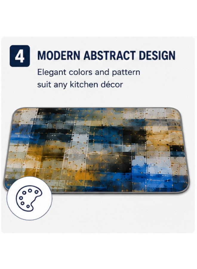 2-Piece Anti-Fatigue Kitchen Floor Mat Set – Non-Slip Water-Absorbent & Quick-Dry Kitchen Rugs, Soft Cushioned Kitchen Carpets, Assorted Design, 40 x 60 cm & 40 x 120 cm - Image 3