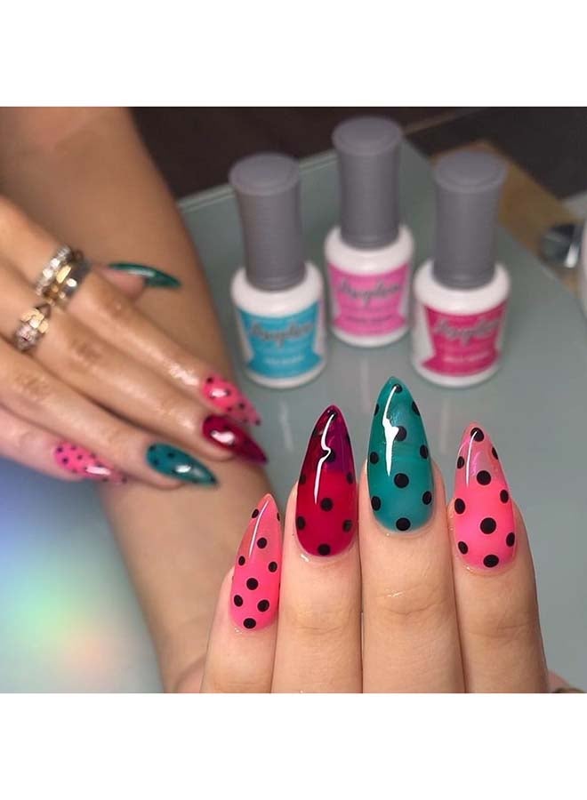 Lechat 6 قطع طلاء أظافر جل هلامي 15 مل طلاء أظافر جل شفاف قابل للإزالة طلاء أظافر جل UV LED جل فرنسي لفن الأظافر في المنزل DIY PMTD02 - Image 2