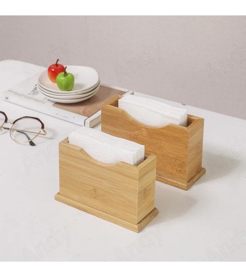 Vertical Wooden Tissue Box For Tabletop Restaurant Napkin Holder Home Decor - Image 5