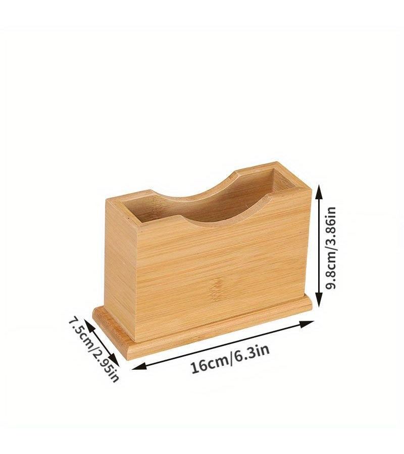 Vertical Wooden Tissue Box For Tabletop Restaurant Napkin Holder Home Decor - Image 3